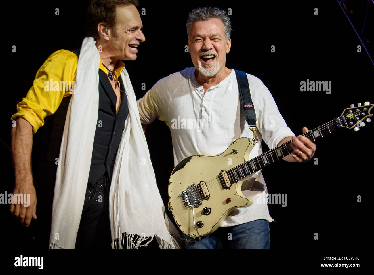 Toronto, Ontario, Canada. 7th Aug, 2015. DAVID LEE ROTH and EDDIE VAN HALEN of Van Halen perform a sold out show at Molson Canadian Amphitheatre. Credit:  Igor Vidyashev/ZUMA Wire/Alamy Live News Stock Photo