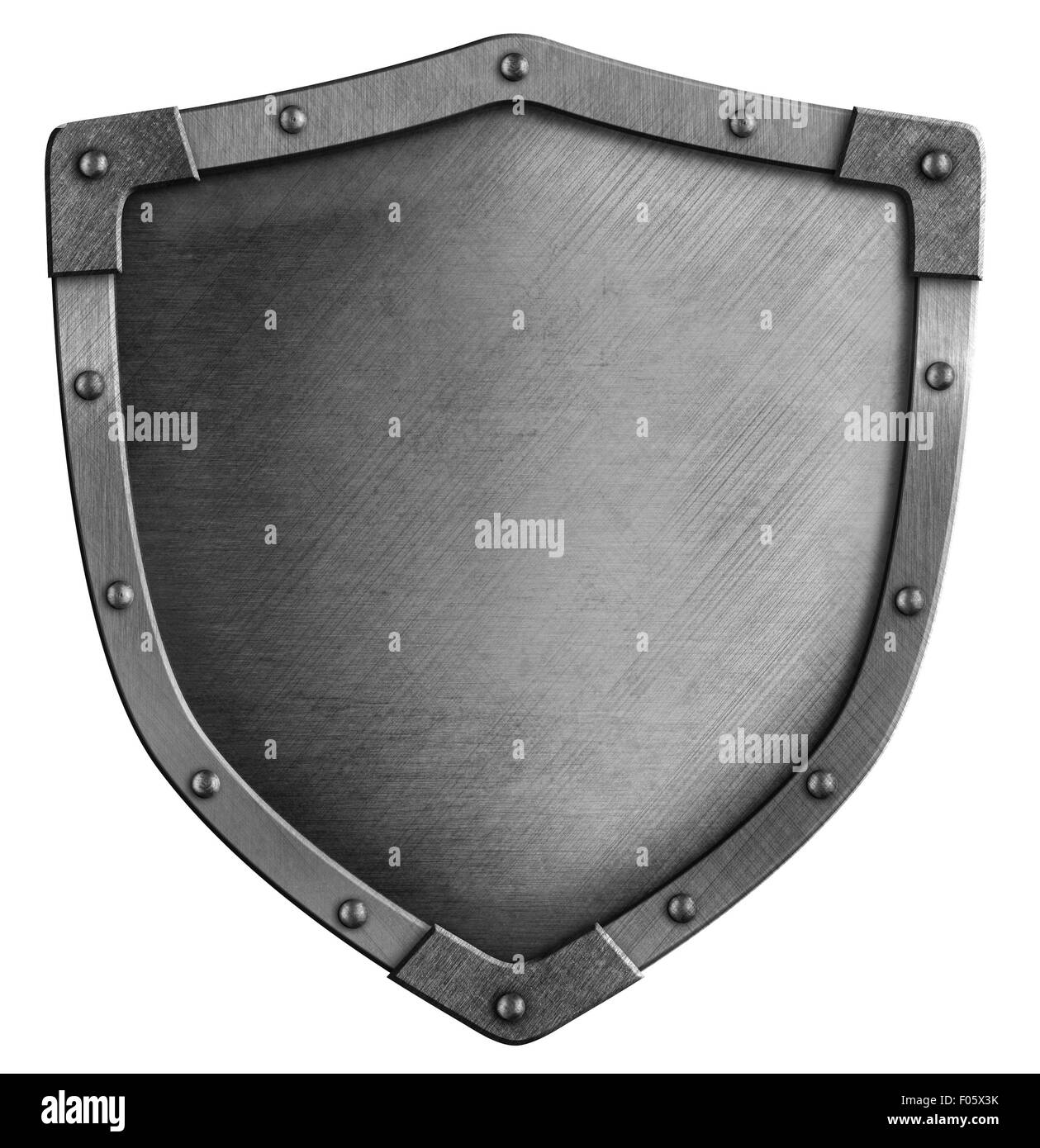 metal medieval shield Stock Photo