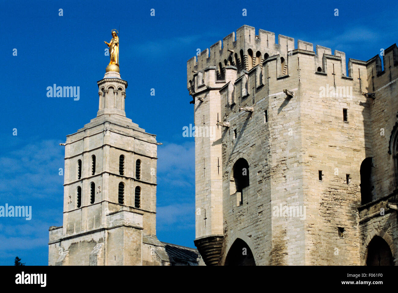 France, Provence, Avignon,  Papal Palace,  Palais des Papes Stock Photo