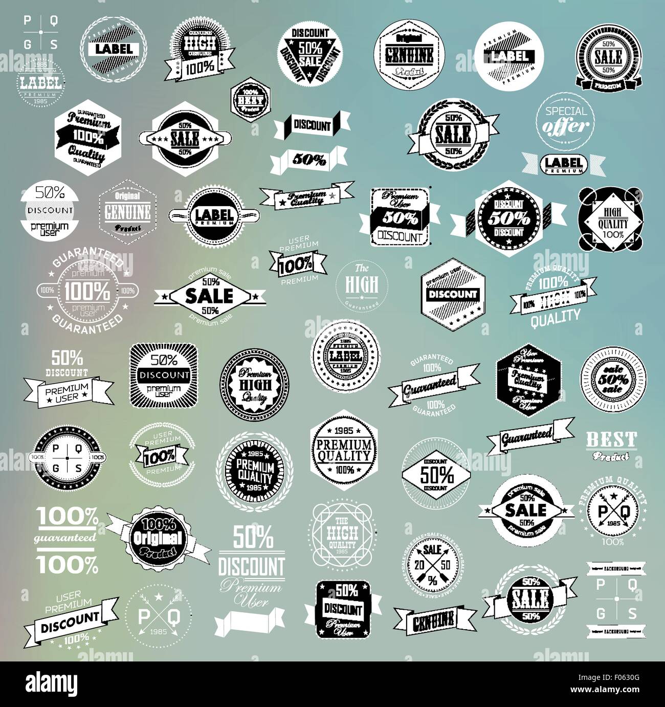 set retro vintage ribbons and label Stock Vector Image & Art - Alamy