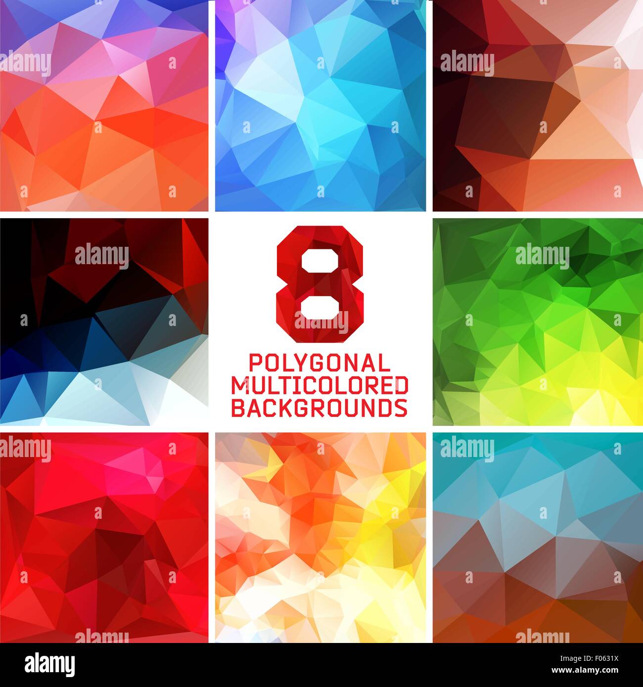 Set of abstract polygonal background Stock Vector Image & Art - Alamy