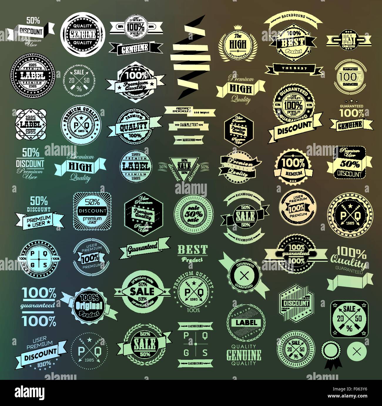 set retro vintage ribbons and label Stock Vector Image & Art - Alamy