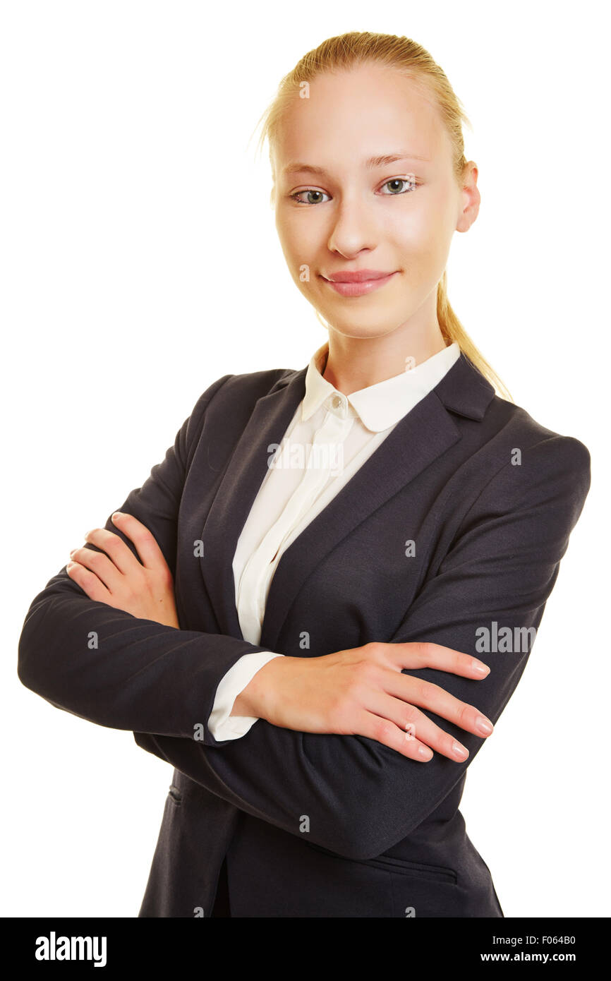 Blonde woman in business suit hi-res stock photography and images - Alamy