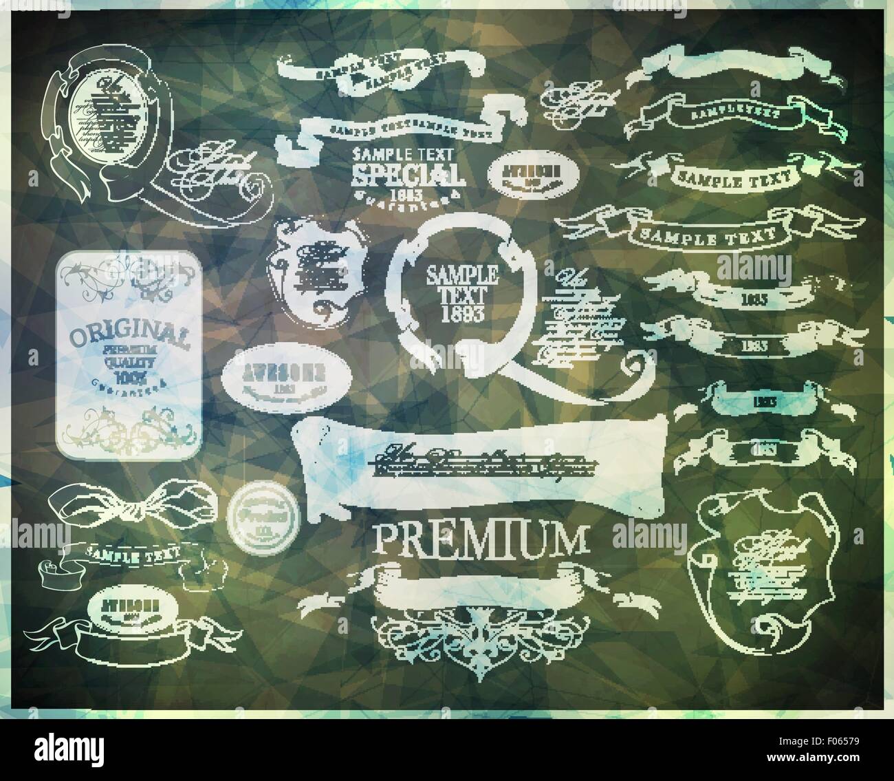 vector set calligraphic Stock Vector Image & Art - Alamy