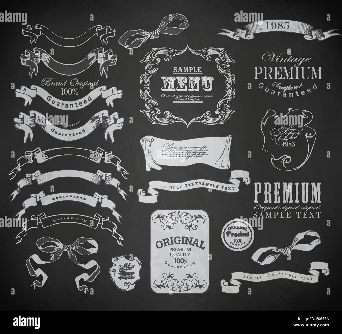 vector set calligraphic Stock Vector Image & Art - Alamy