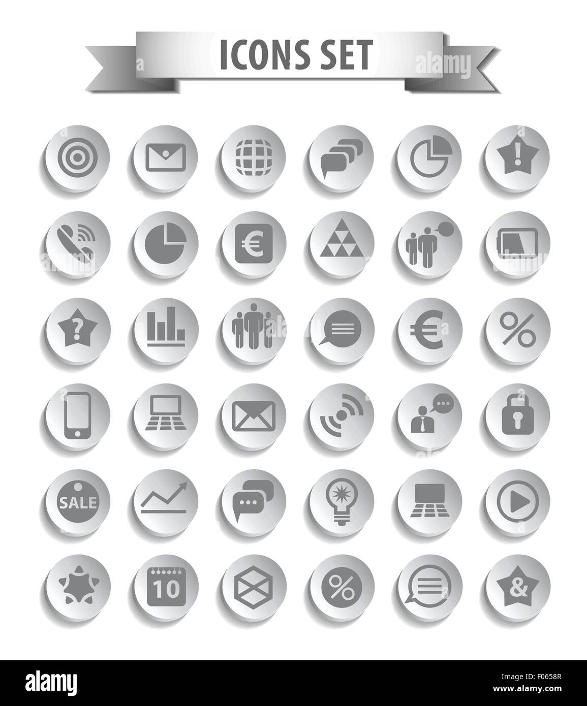 Set of web icons Stock Vector Image & Art - Alamy
