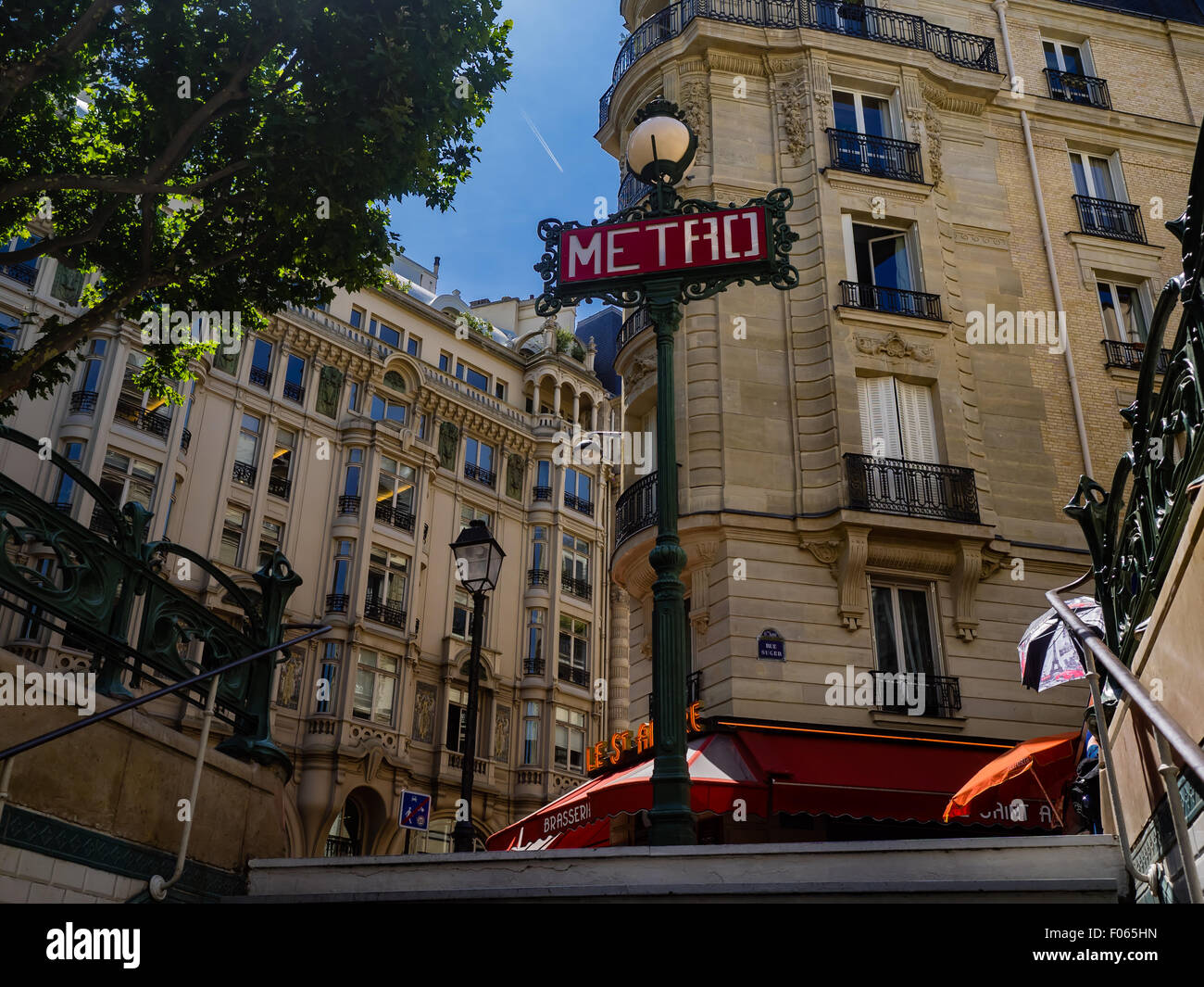 Typical Paris Street Scene Stock Photo