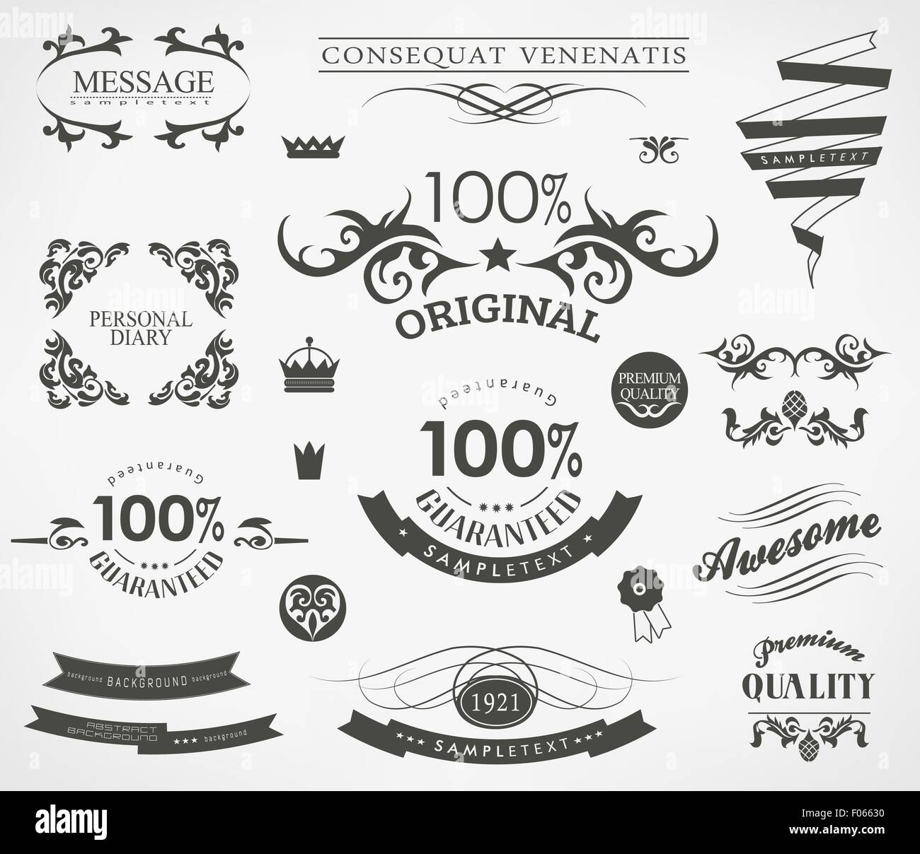 calligraphic design elements Stock Vector Image & Art - Alamy