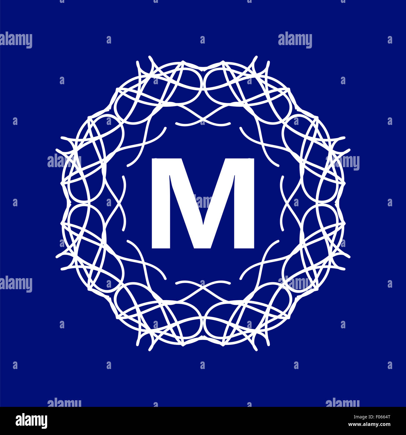 Monogram ornament logotype emblem logo hi-res stock photography and ...
