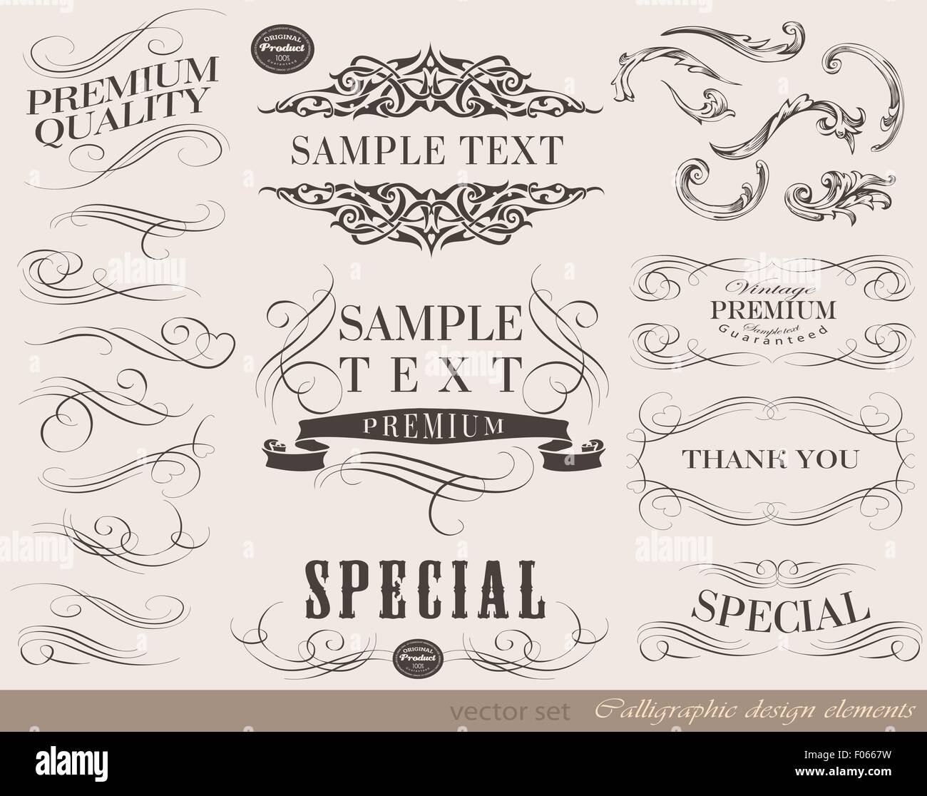 calligraphic design elements Stock Vector Image & Art - Alamy