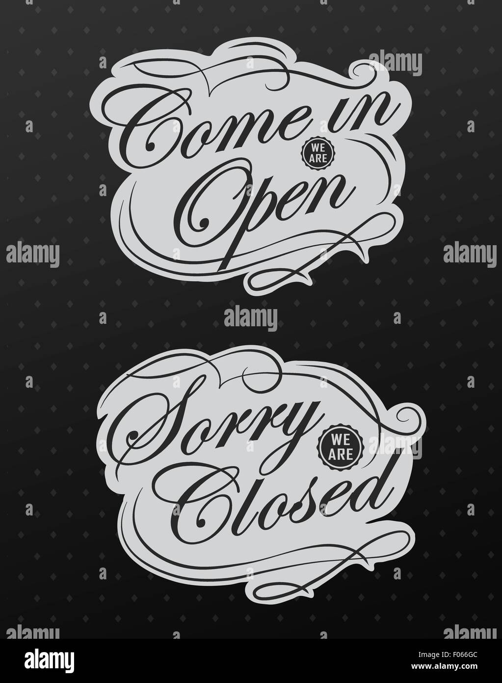 Open and Closed Vintage retro signs Stock Vector Image & Art - Alamy