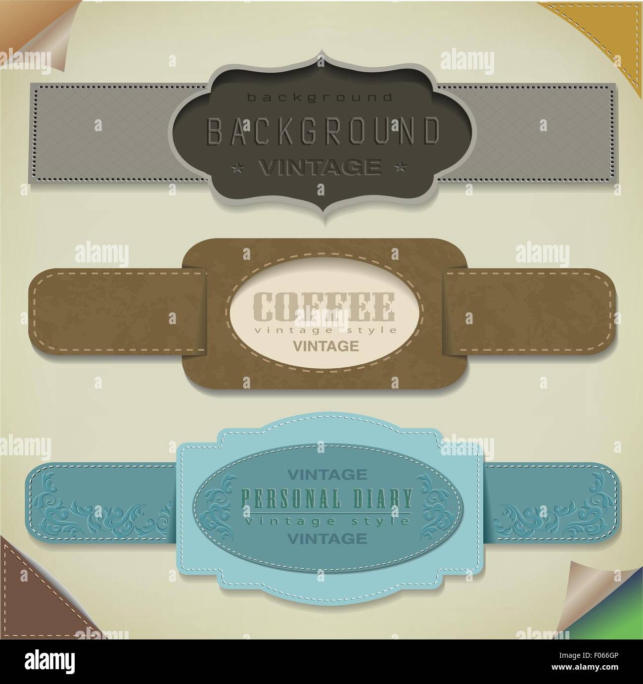set ribbons and label Stock Vector Image & Art - Alamy