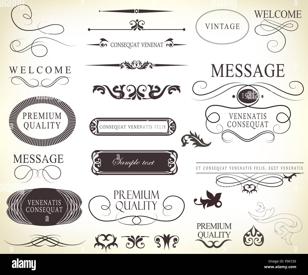 calligraphic design elements Stock Vector Image & Art - Alamy