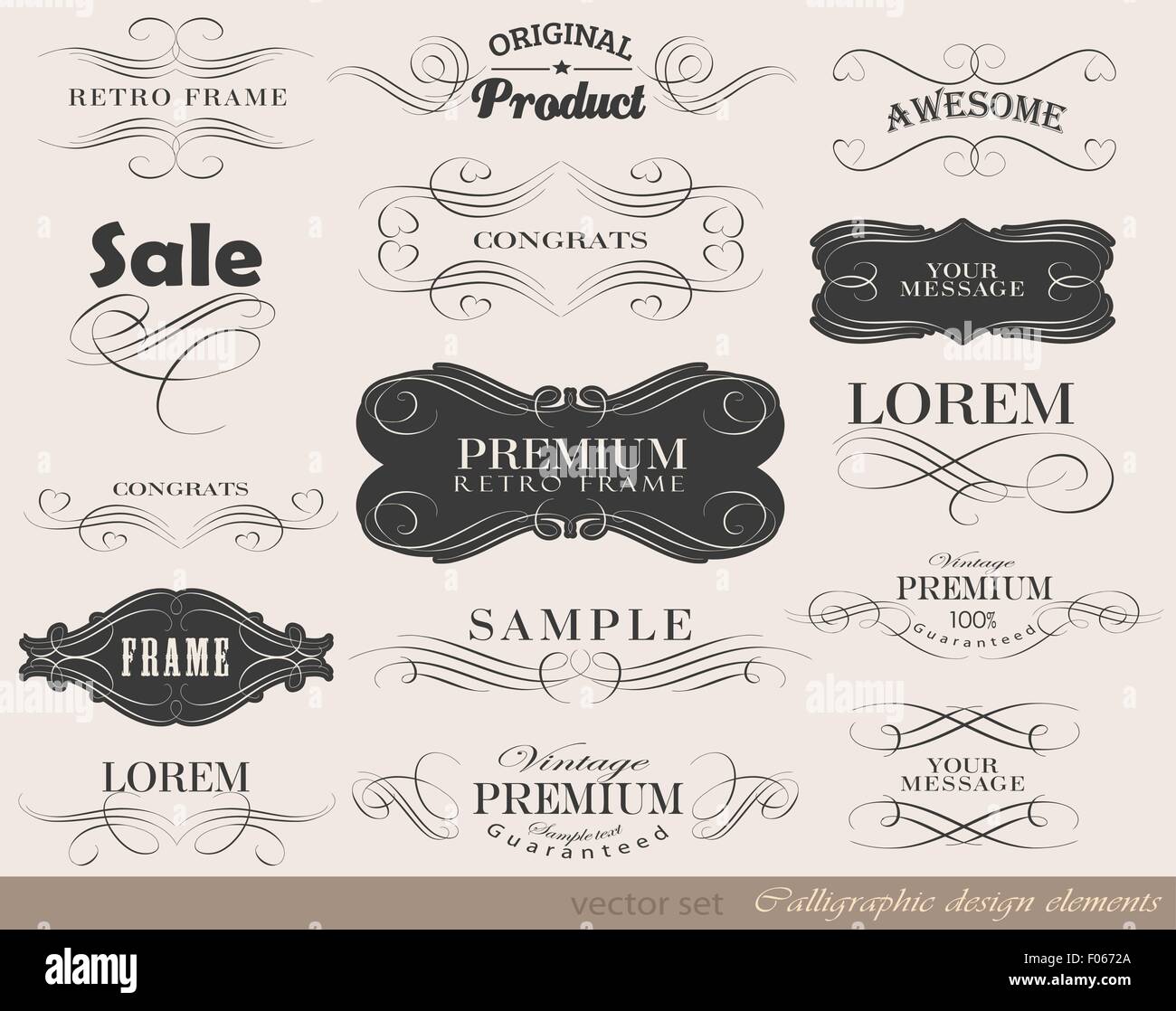 calligraphic design elements Stock Vector Image & Art - Alamy