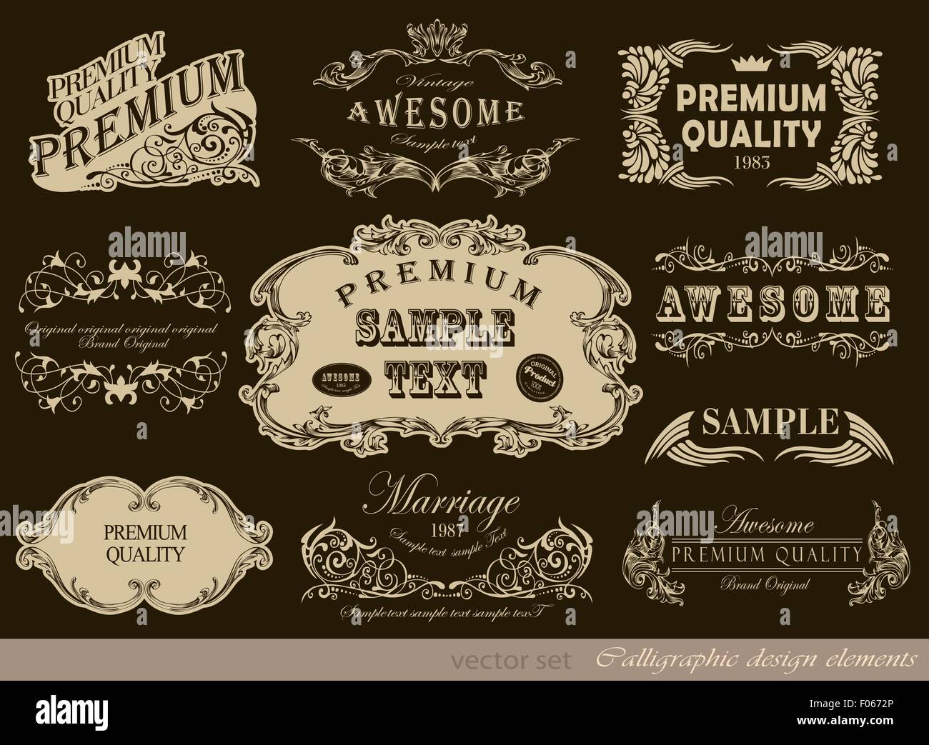 calligraphic design elements Stock Vector Image & Art - Alamy