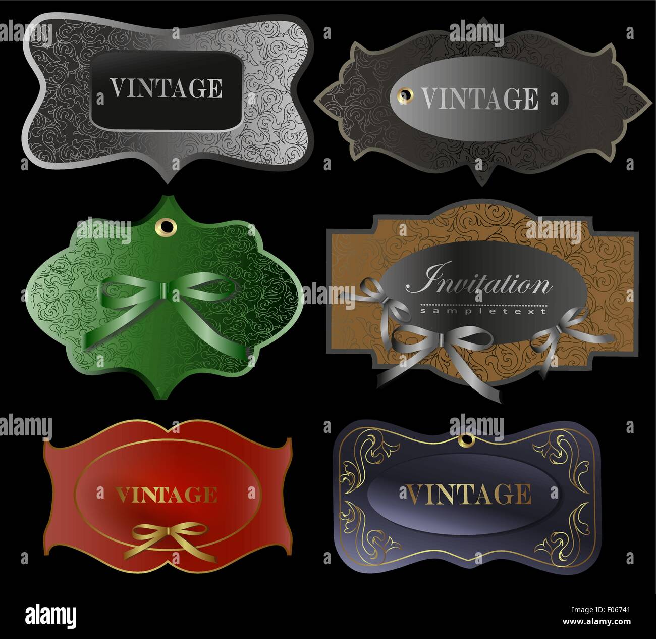 Set of retro labels. Vector illustration Stock Vector Image & Art - Alamy