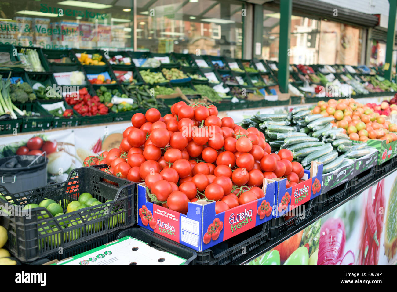 Fruit And Vegetable Open Air Shop Hyson Green Nottingham Stock Photo Alamy