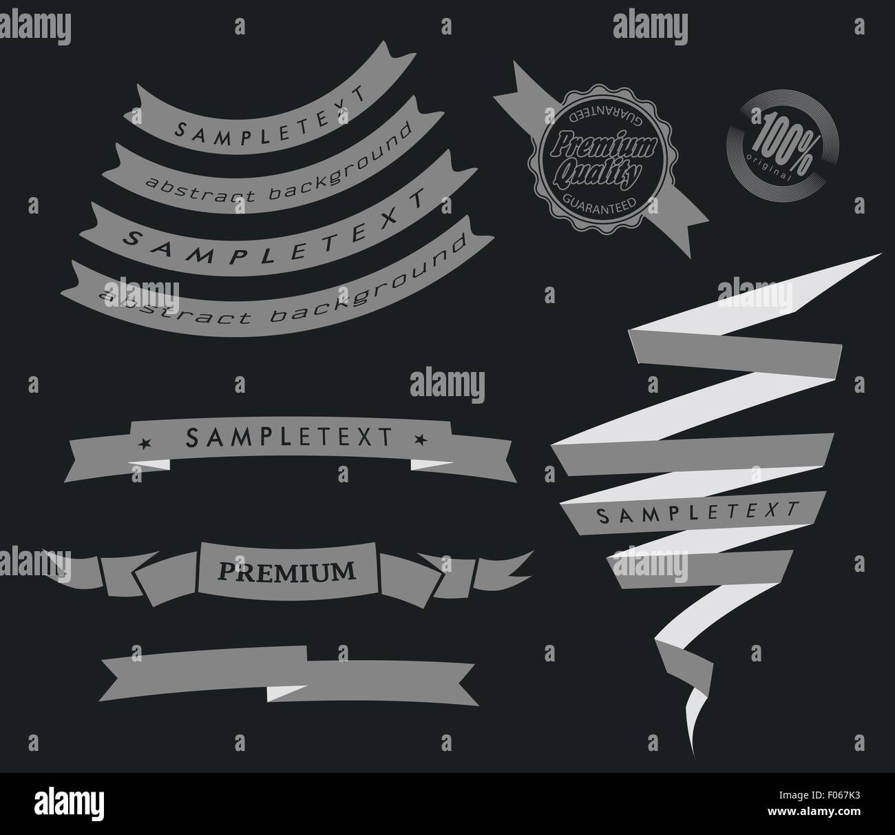 set ribbons and label Stock Vector Image & Art - Alamy