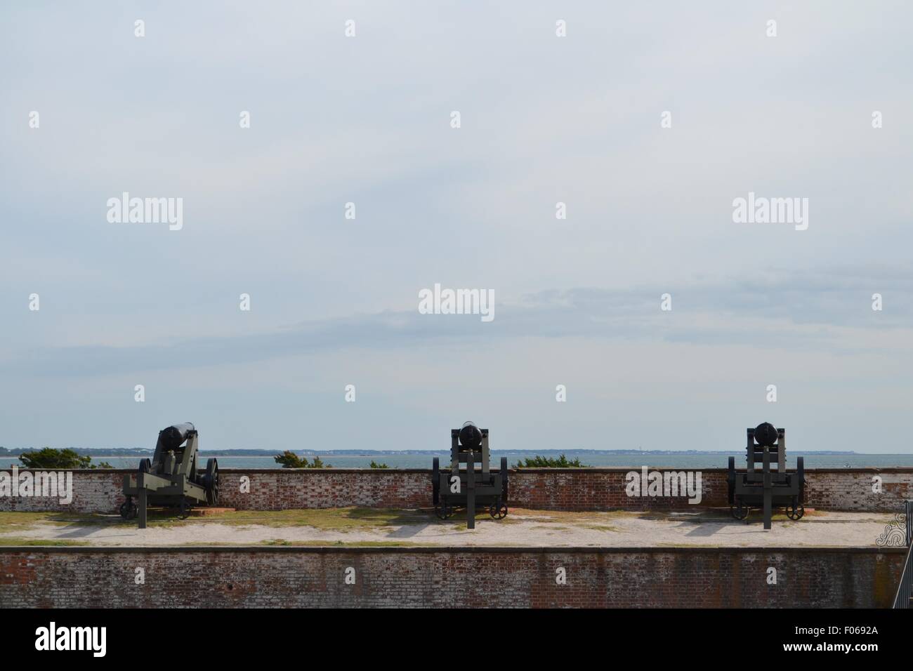 Three Cannons Stock Photo