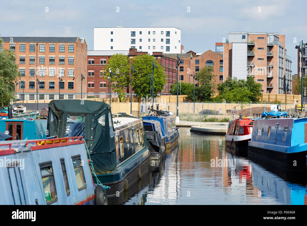 New Islington Marina in New Islington, Manchester, England. Historically part of Ancoats, the building is part of an urban renew Stock Photo