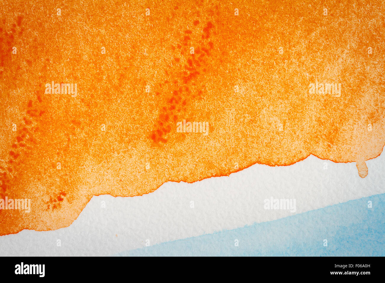 Abstract hand drawn blue and orange watercolor background Stock Photo ...