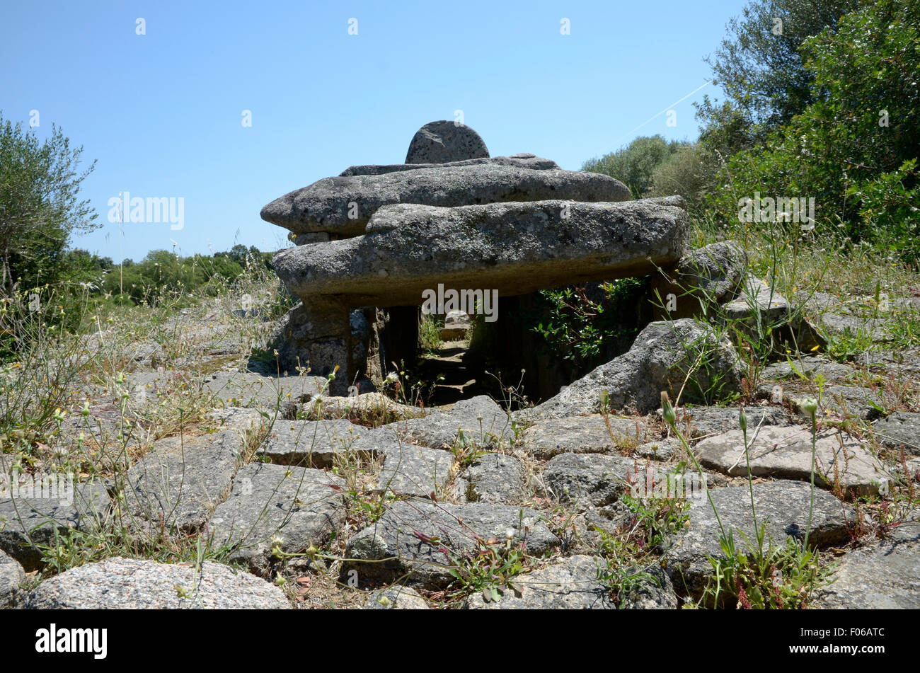 Arzachena, Gallura, Sardinia, Italy:Tombe dei Giganti of Coddu Vecchiu ...