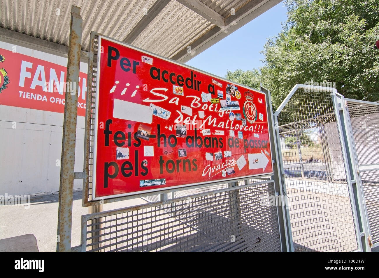 Exterior view of football or soccer stadium on July 26, 2015 in Son