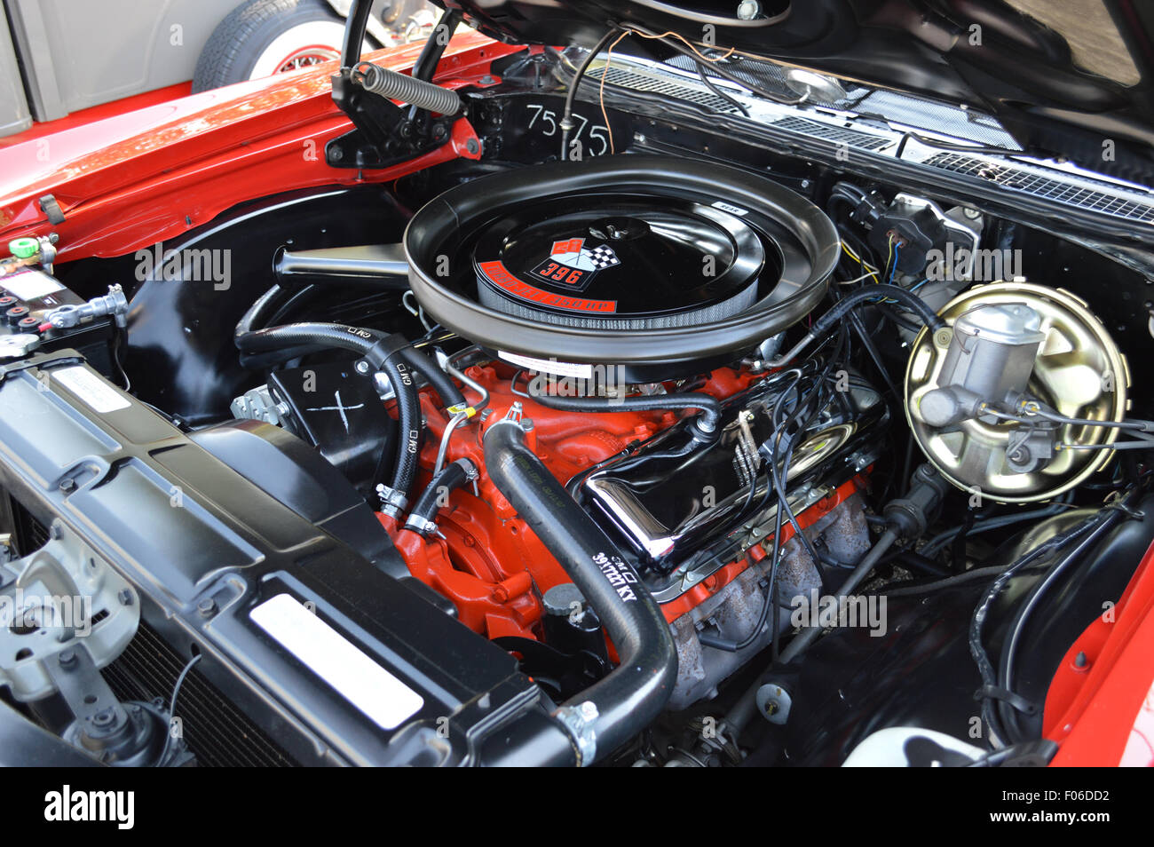 A Chevrolet 396cid big block Engine. Stock Photo