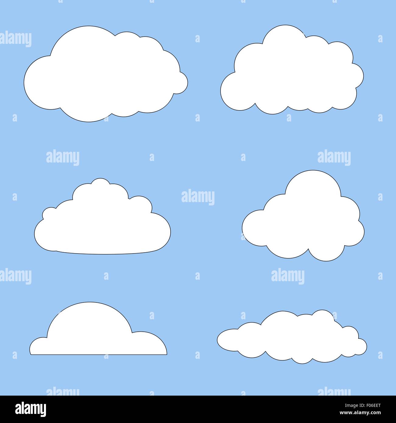Vector illustration of clouds collection eps 10 vector illustration ...