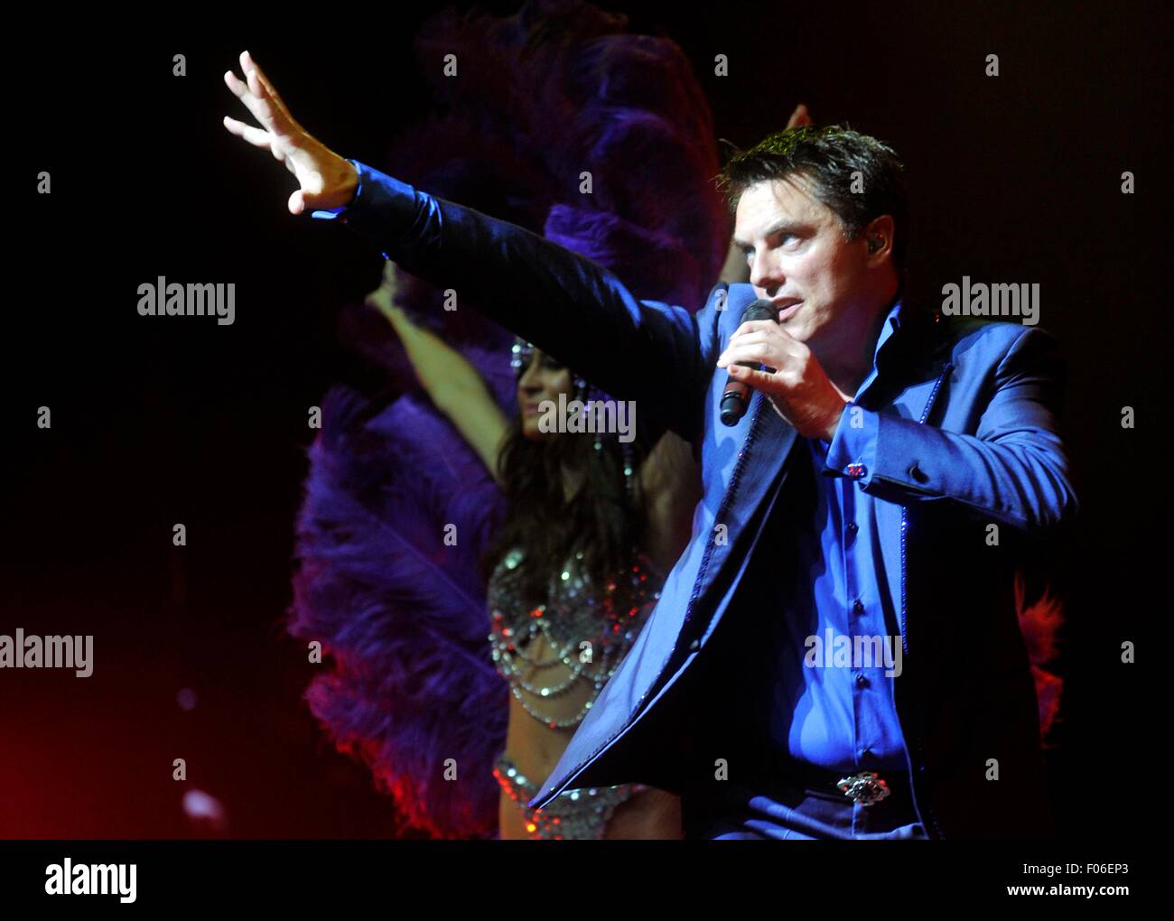 John Barrowman live on stage at the New Theatre Oxford on the first day of his uk tour on 1st October 2010 Stock Photo