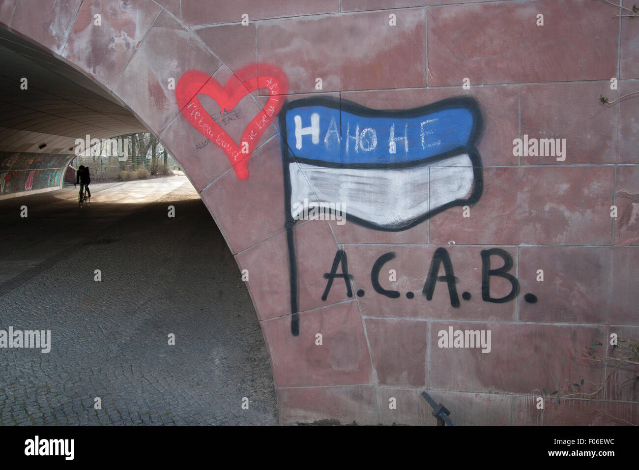 Graffiti ACAB A.C.A.B. Berlin Germany Stock Photo