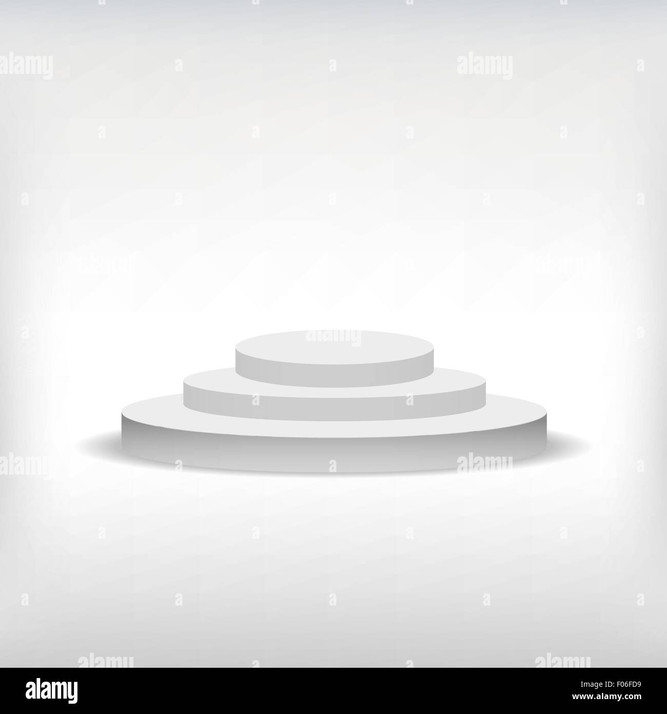 3d isolated Empty white podium on gray background. Vector illustration ...