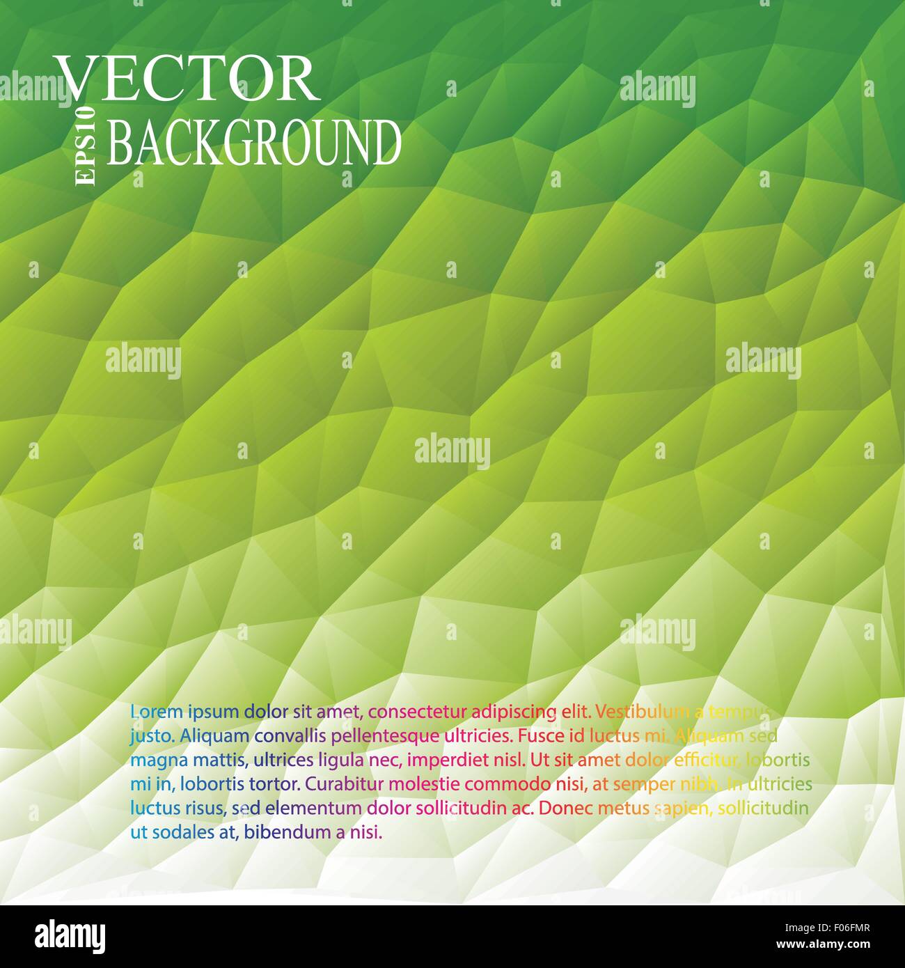 Green White Light Polygonal Mosaic Background, Vector illustration,  Business Design Templates Stock Vector