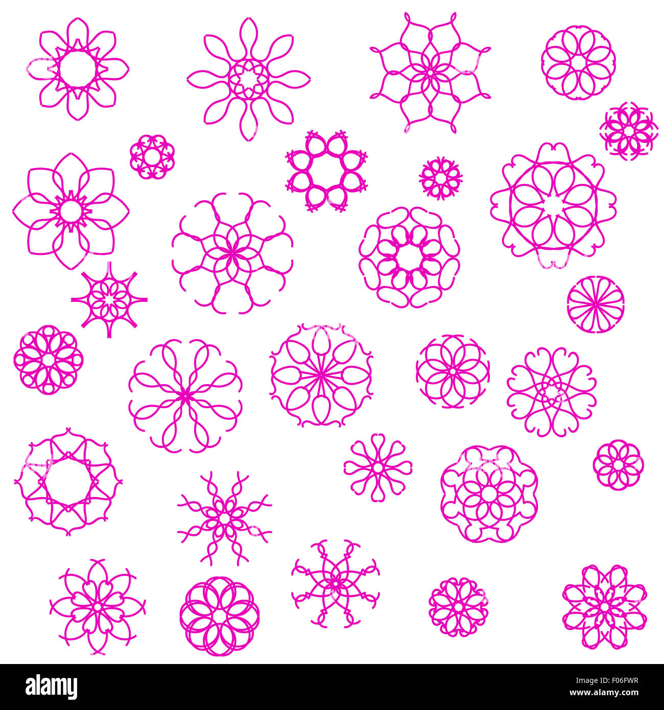 Pink Flower Icons Stock Photo - Alamy