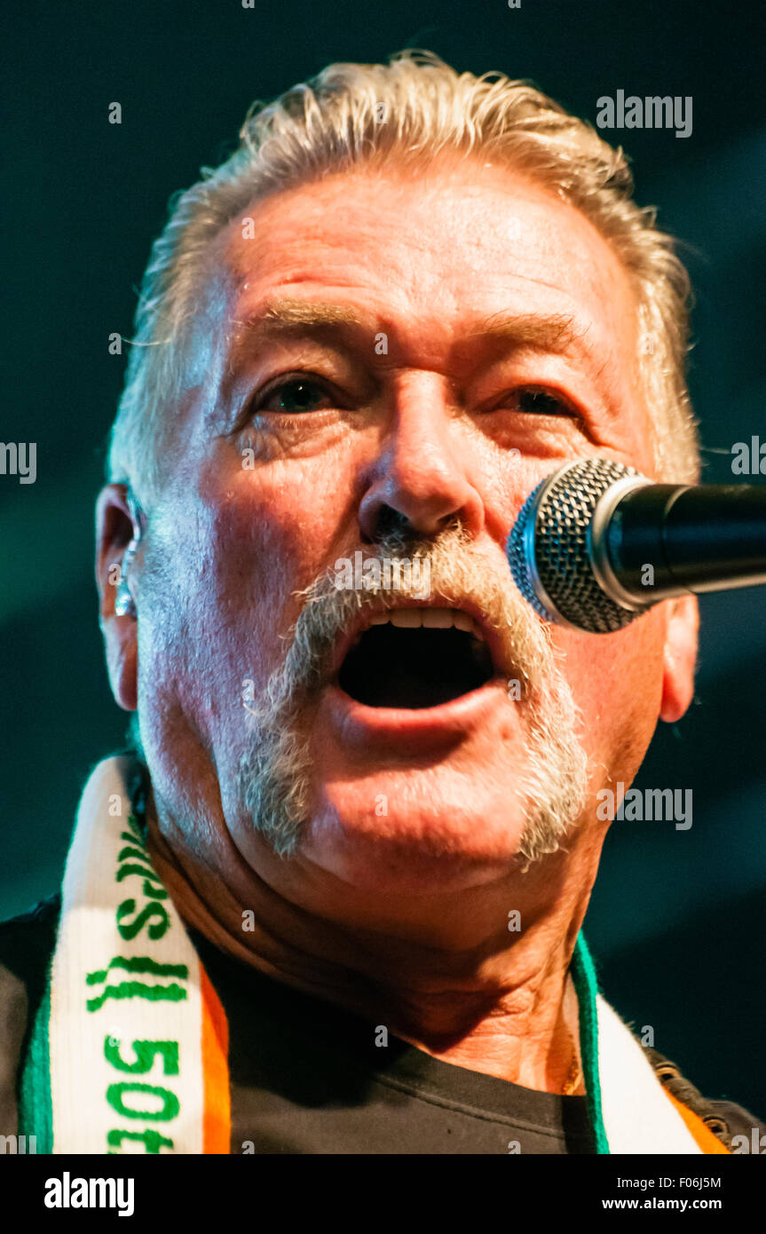 Belfast, Northern Ireland. 8 Aug 2015 - Tommy Byrne from the Irish rebel  band "The Wolfe Tones"