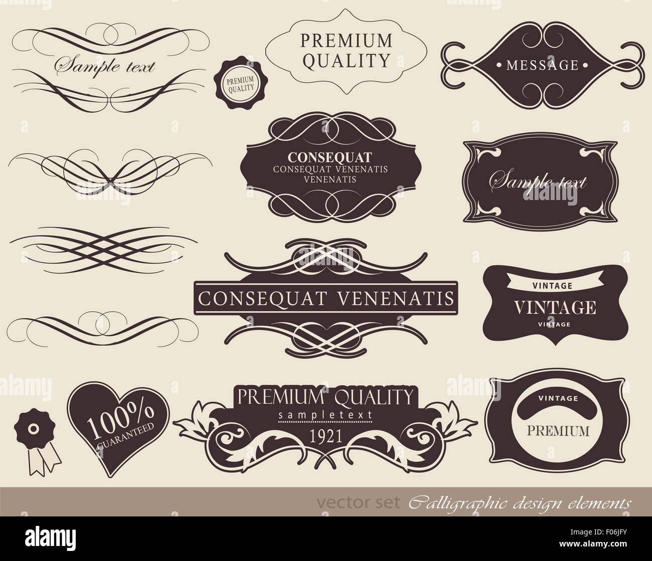 calligraphic design elements Stock Vector Image & Art - Alamy
