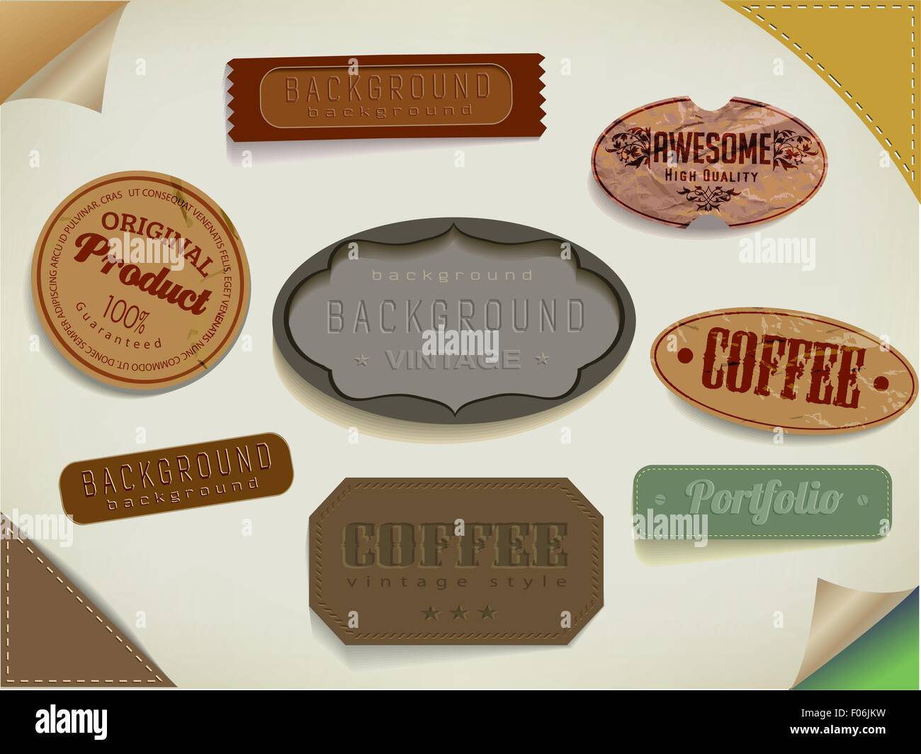 set ribbons and label Stock Vector Image & Art - Alamy