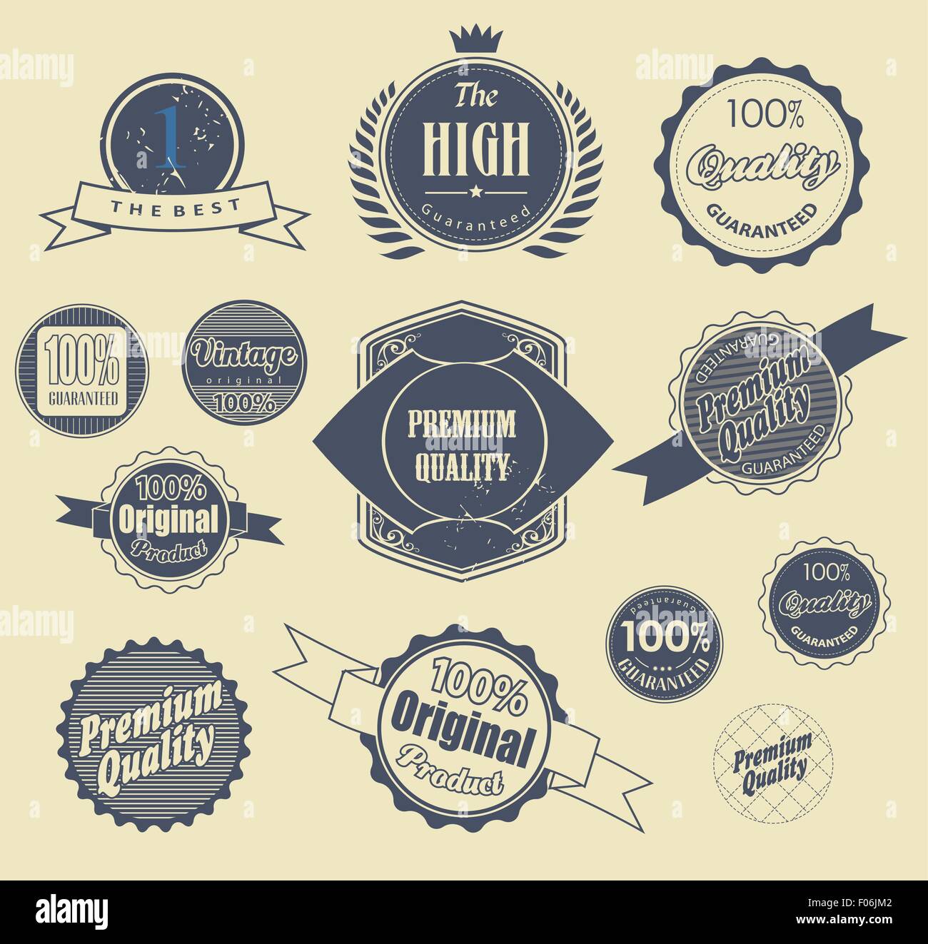 Set of retro labels. Vector illustration Stock Vector Image & Art - Alamy