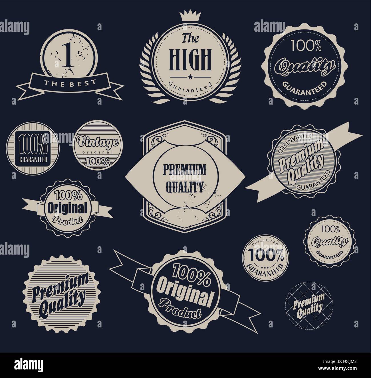 Set of retro labels. Vector illustration Stock Vector Image & Art - Alamy