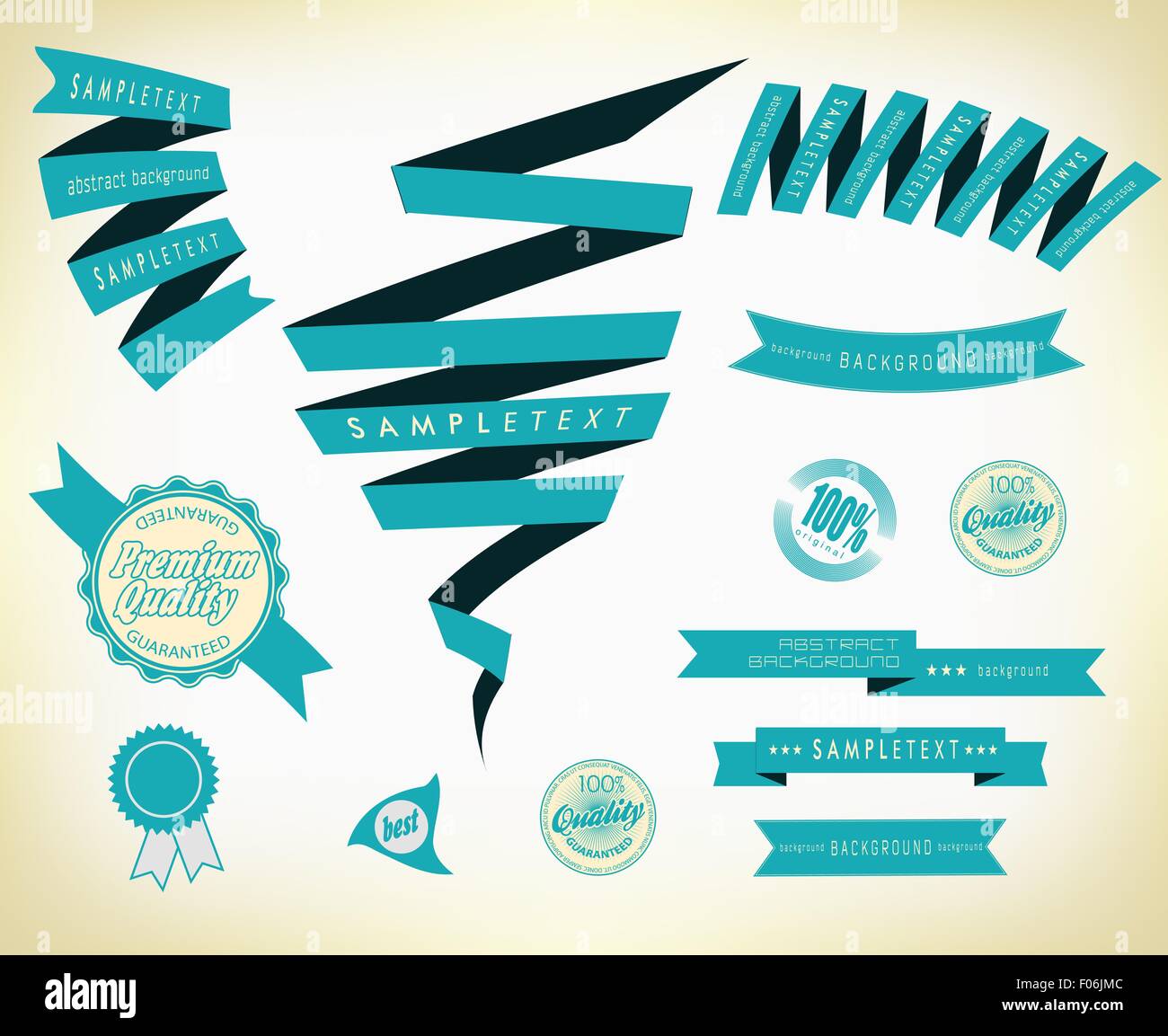 set ribbons and label Stock Vector Image & Art - Alamy