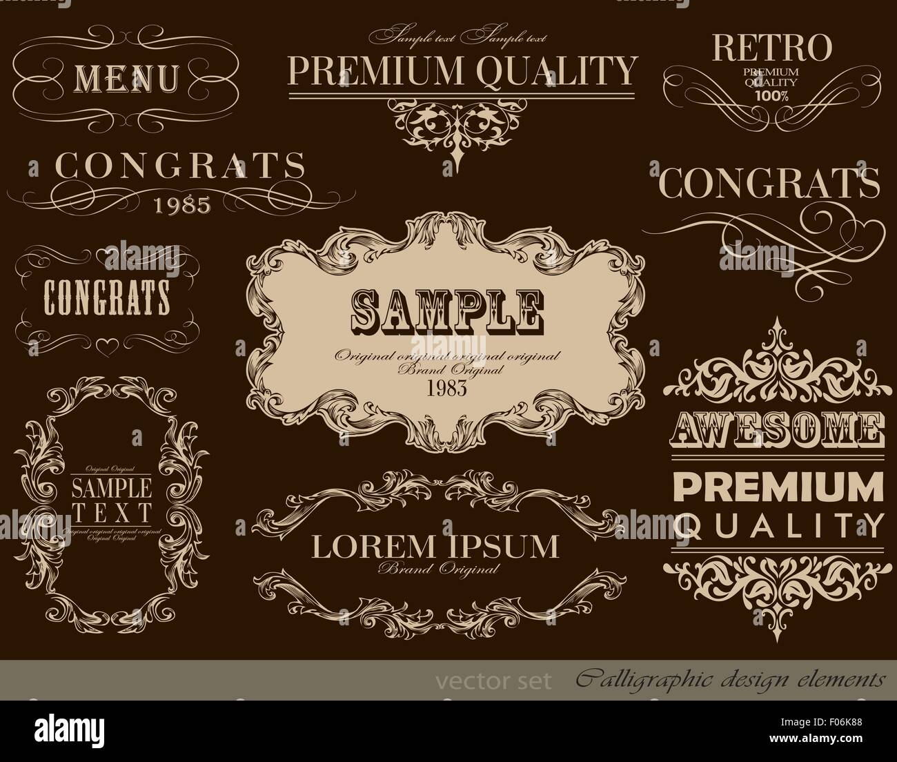 calligraphic design elements Stock Vector Image & Art - Alamy