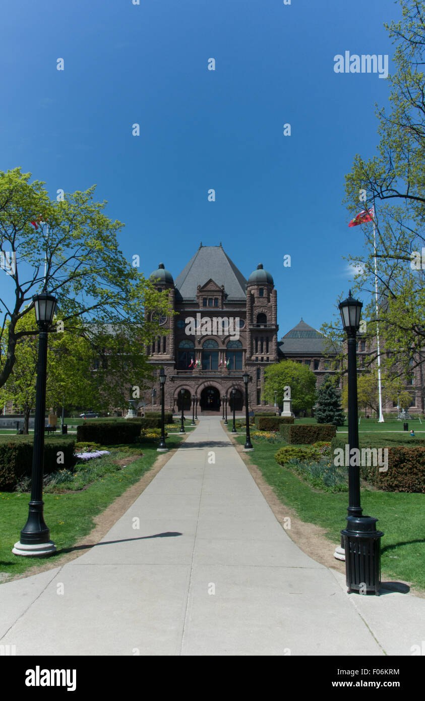 The legislature of the province of Ontario in the capital Toronto. Queen's Park Stock Photo