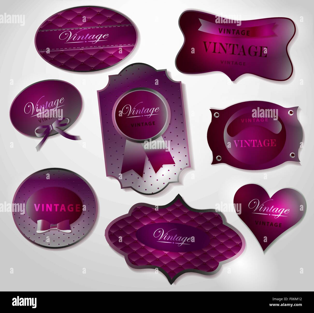 Set of retro shiny vector labels Stock Vector Image & Art Alamy