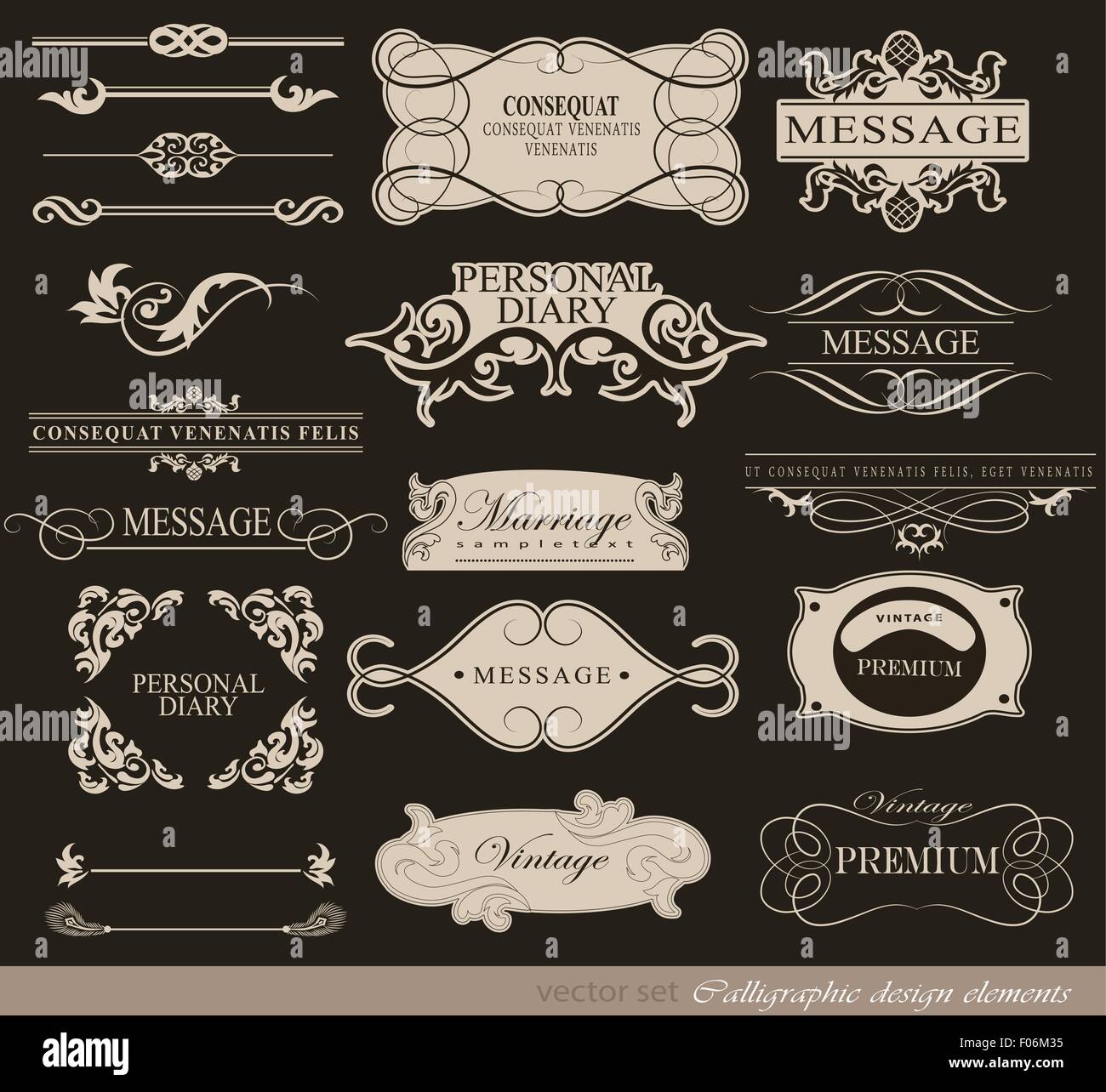 calligraphic design elements Stock Vector Image & Art - Alamy