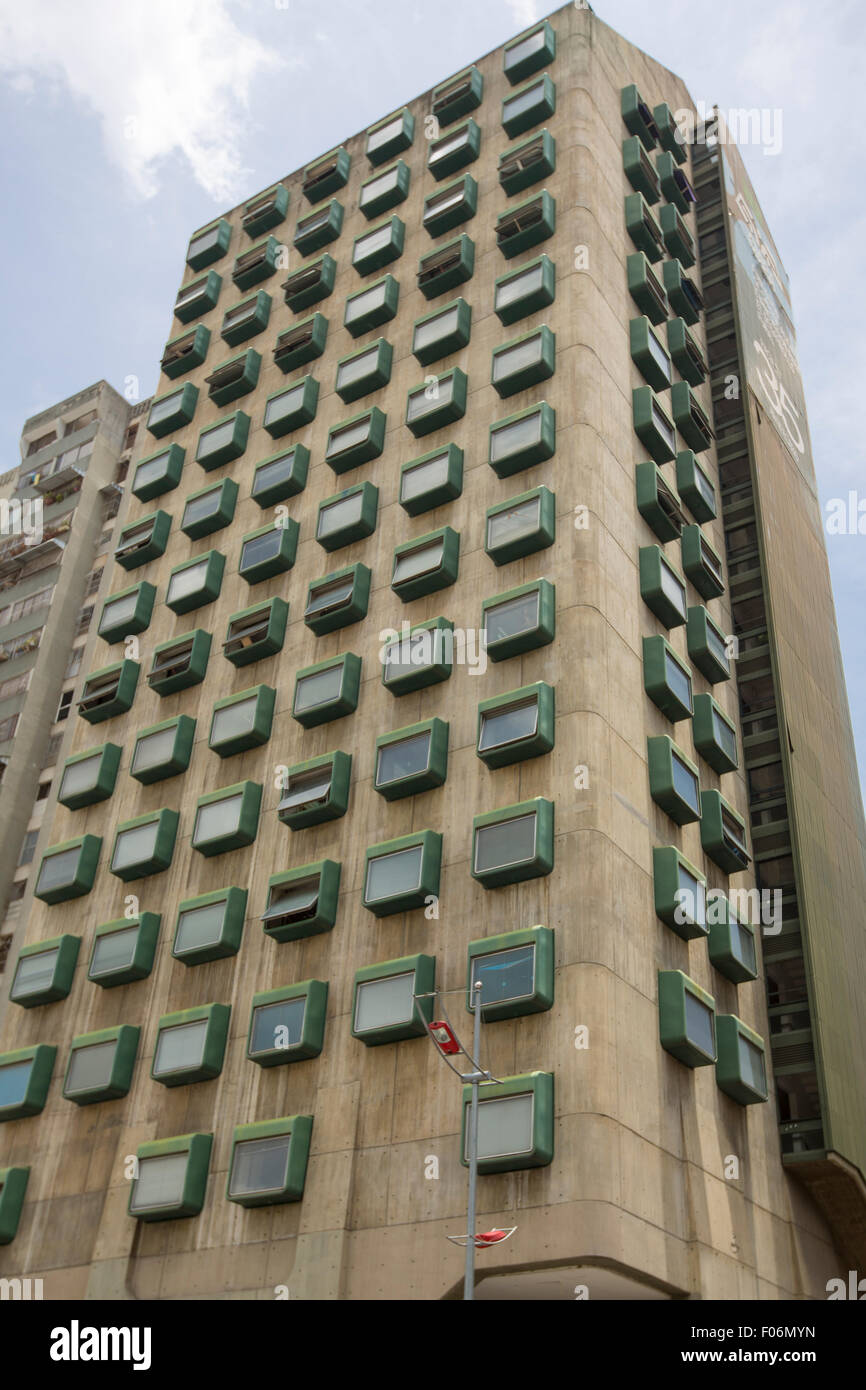 Torres Bellas Artes. Modern building in Cararas, design made by Joaquín Torres-García from late 70' in Venezuela. Stock Photo