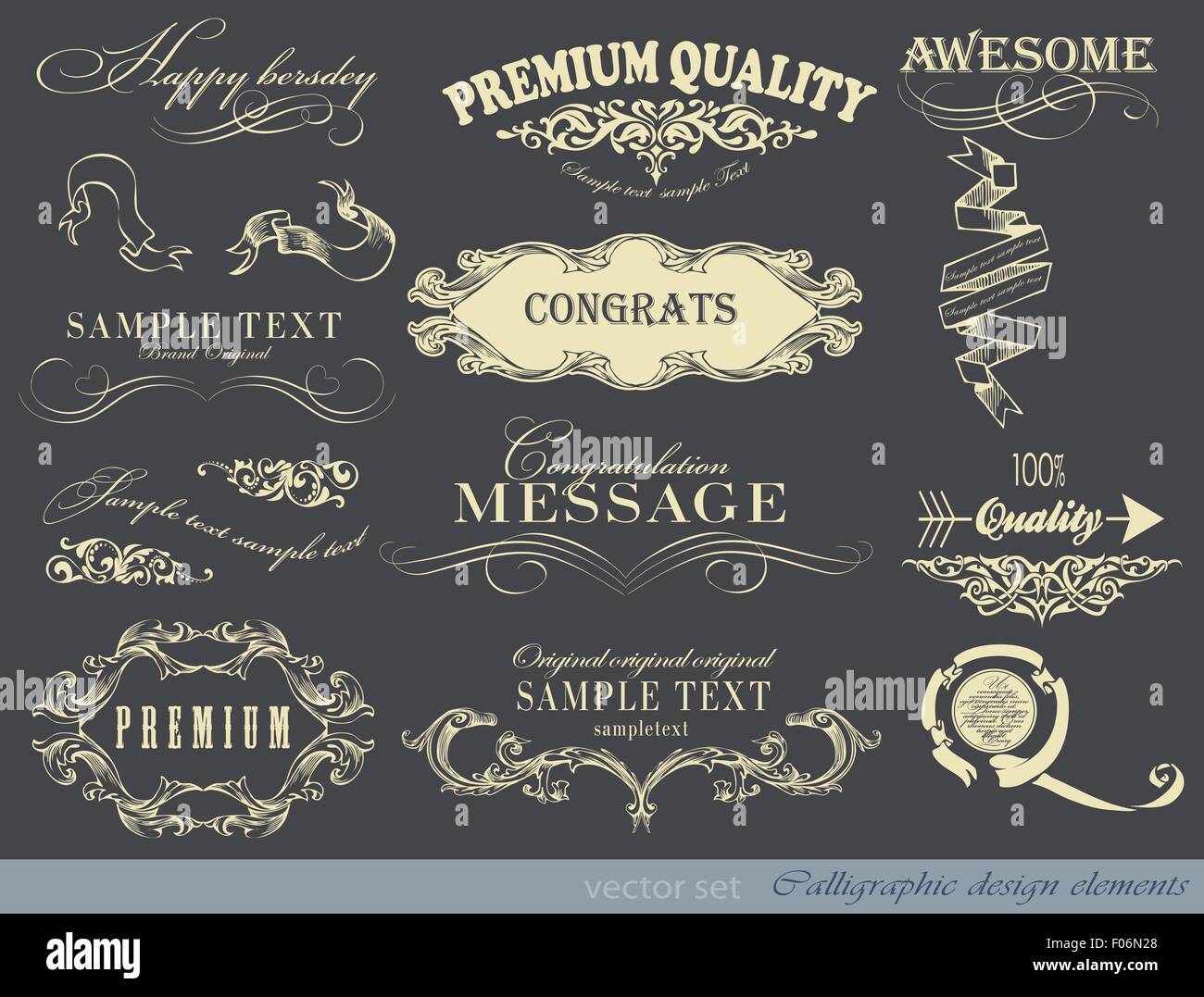 calligraphic design elements Stock Vector Image & Art - Alamy