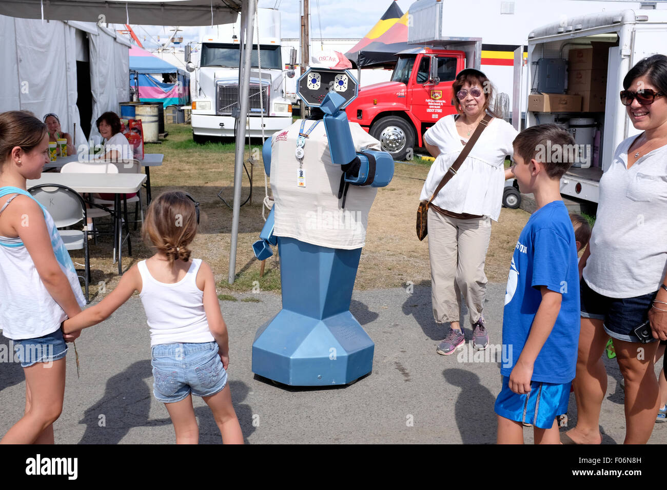 Oscar the Robot at NJ State Fair, Sussex County, New Jersey Stock Photo