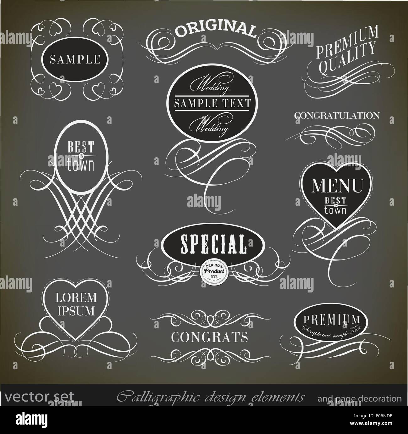 calligraphic design elements Stock Vector Image & Art - Alamy