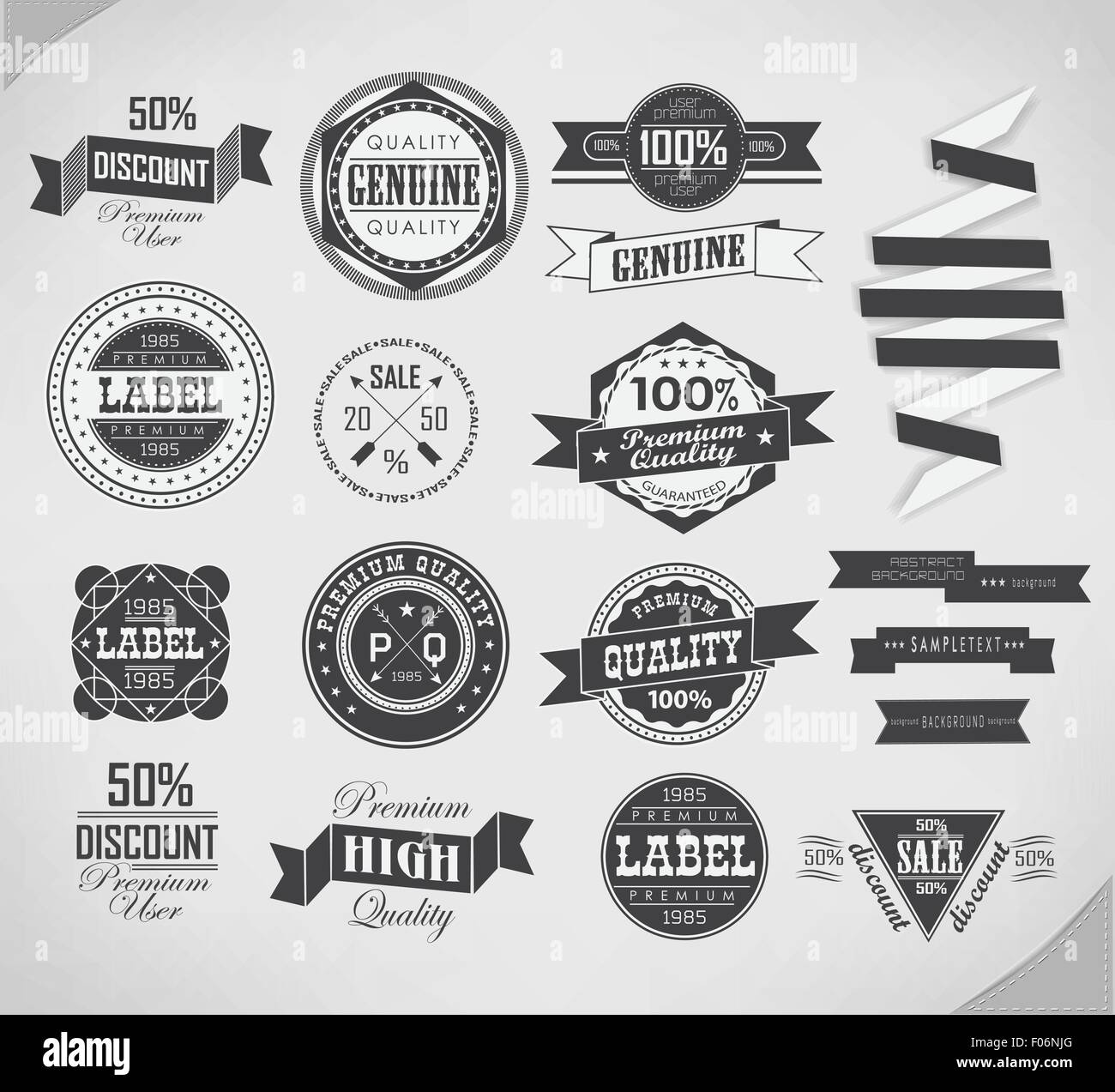 Vintage labels set. Vector design elements Stock Vector Image & Art - Alamy