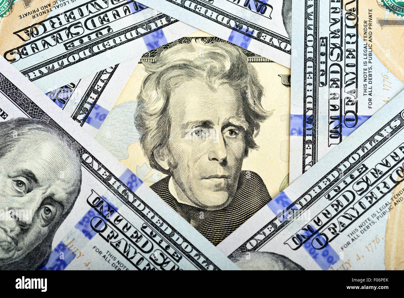 The dollar banknotes as a background Stock Photo